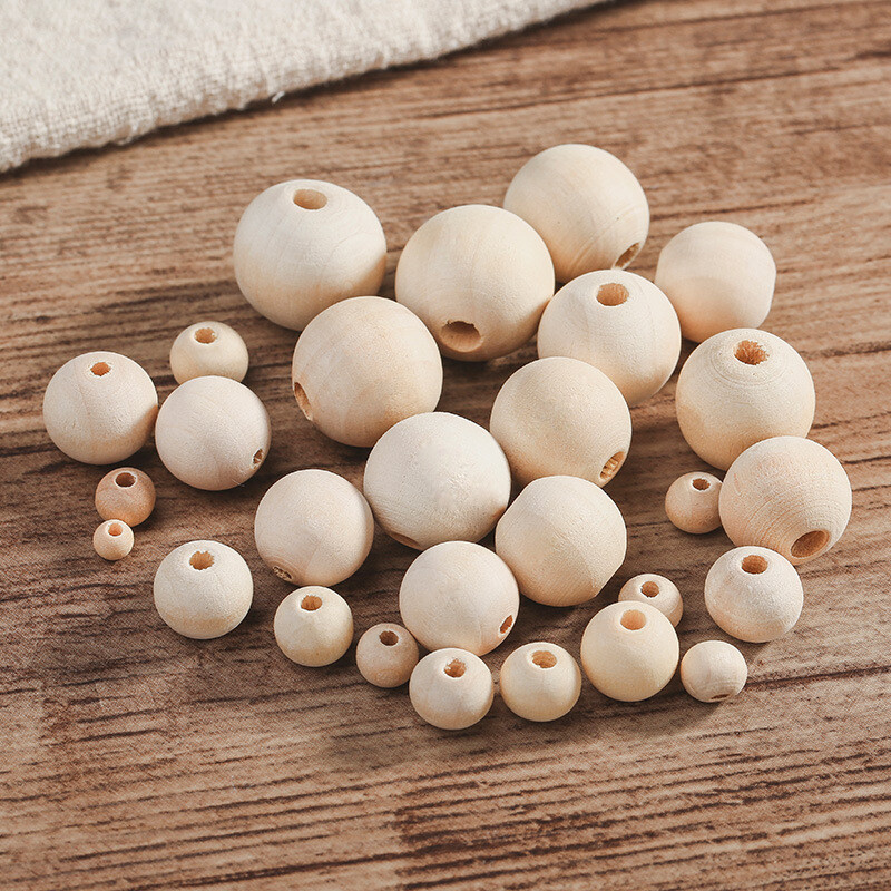 wooden teething beads